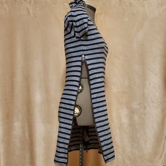 J. Crew Striped Side-Zip 3/4 Sleeve Dress - Picture 9 of 10